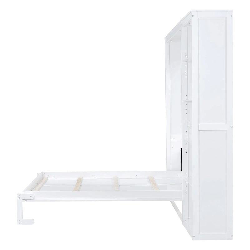 Merax Murphy Bed Wall Bed with Shelves
