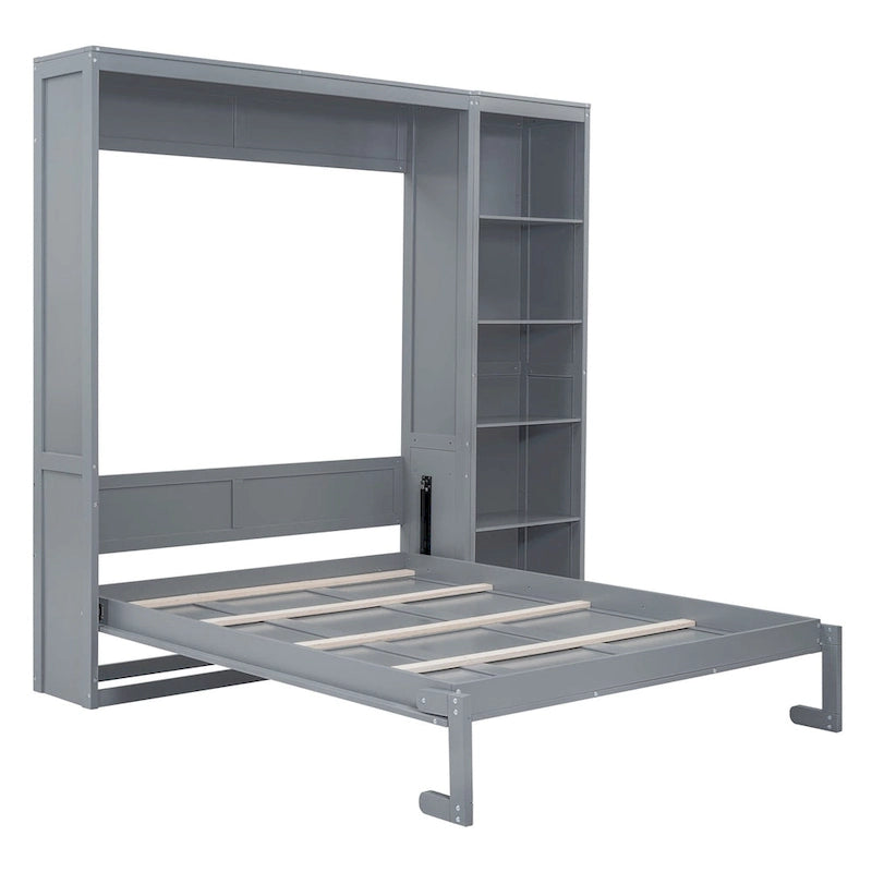 Merax Murphy Bed Wall Bed with Shelves