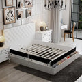 Queen/King Designer Bed Frame with LED Ambiance Lighting PU Leather