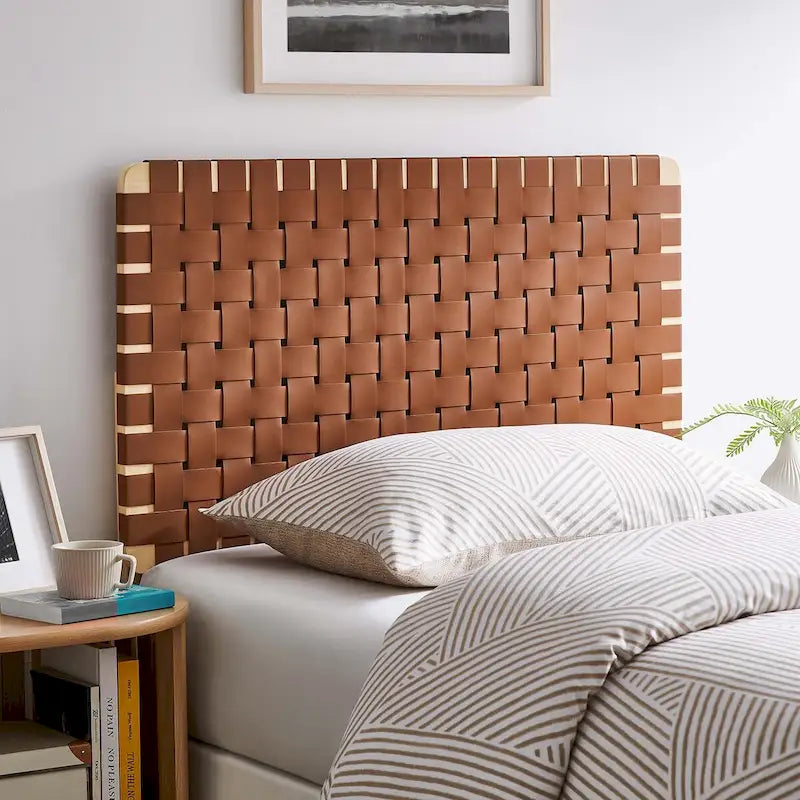 Sparta Twin/Full/Queen/King Vegan Leather Weave Headboard