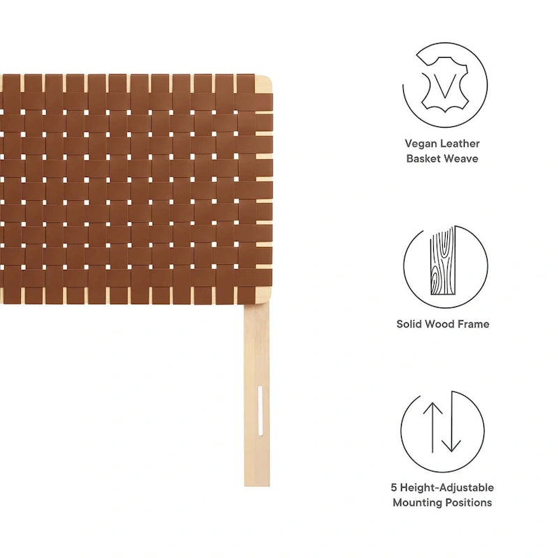 Sparta Twin/Full/Queen/King Vegan Leather Weave Headboard