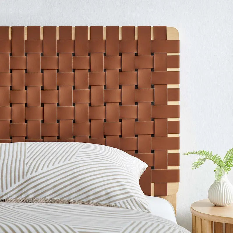 Sparta Twin/Full/Queen/King Vegan Leather Weave Headboard