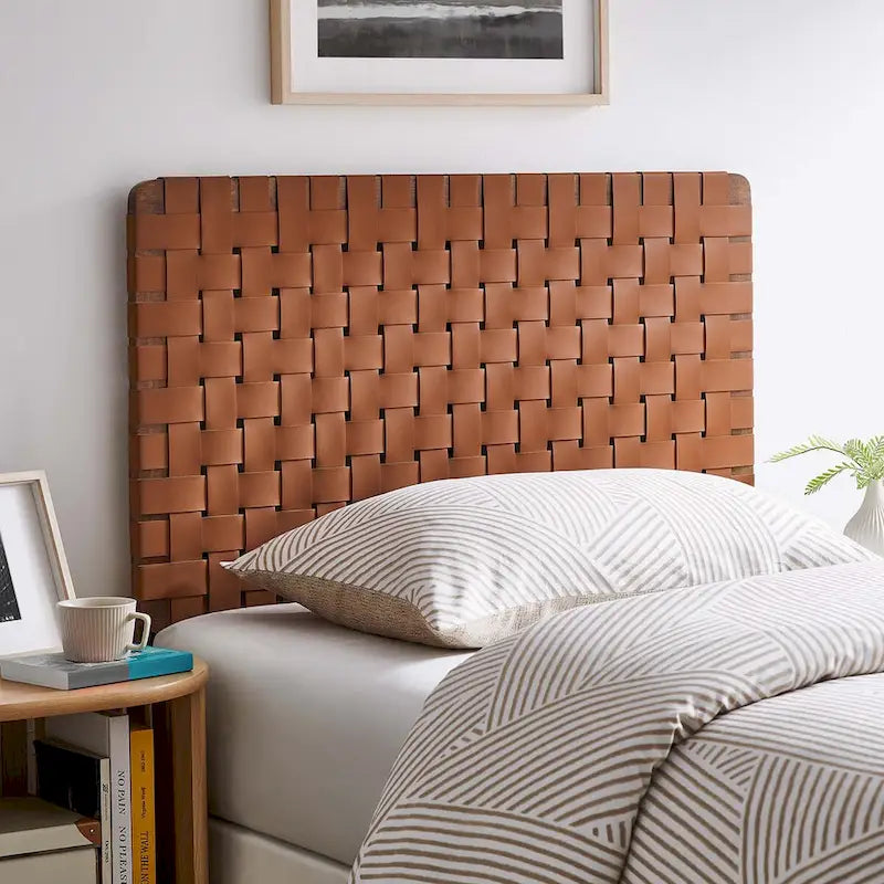 Sparta Twin/Full/Queen/King Vegan Leather Weave Headboard