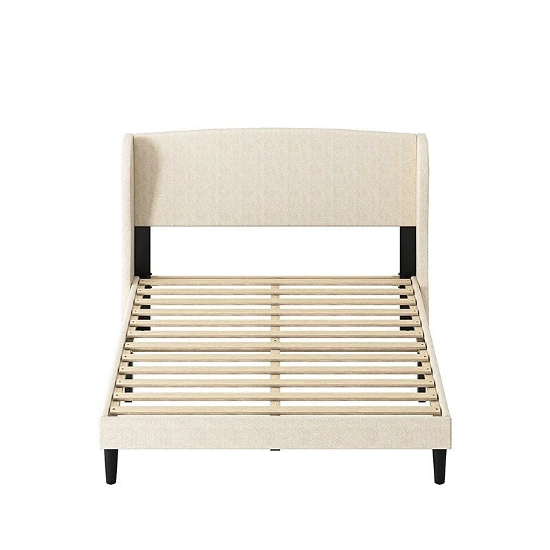 Gerald Upholstered Traditional Wingback Platform Bed By HULALA HOME