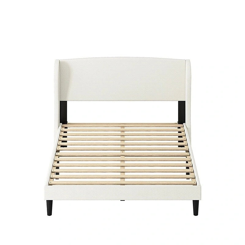 Gerald Upholstered Traditional Wingback Platform Bed By HULALA HOME