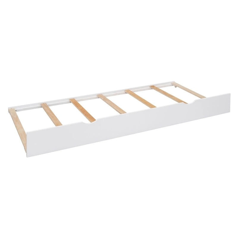 Wooden Bed With All-in-One Cabinet, Shelf and Trundle