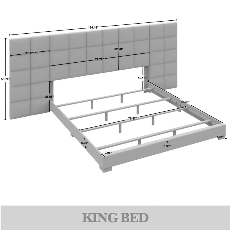 CraftPorch Mid-Century Modern Wall Panel Bedroom Set