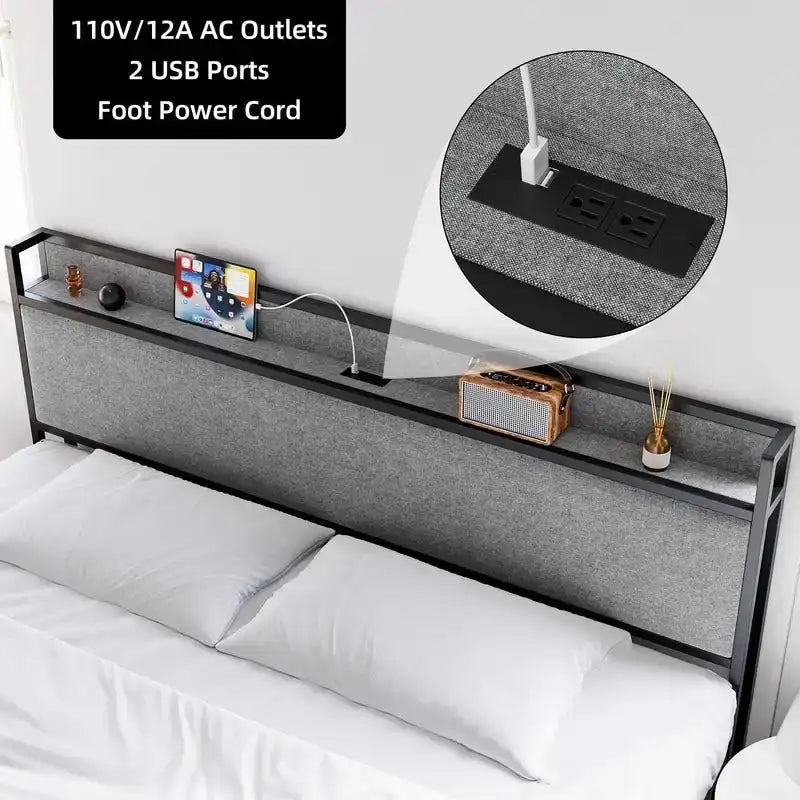 JX bed with drawers at the end of the bed