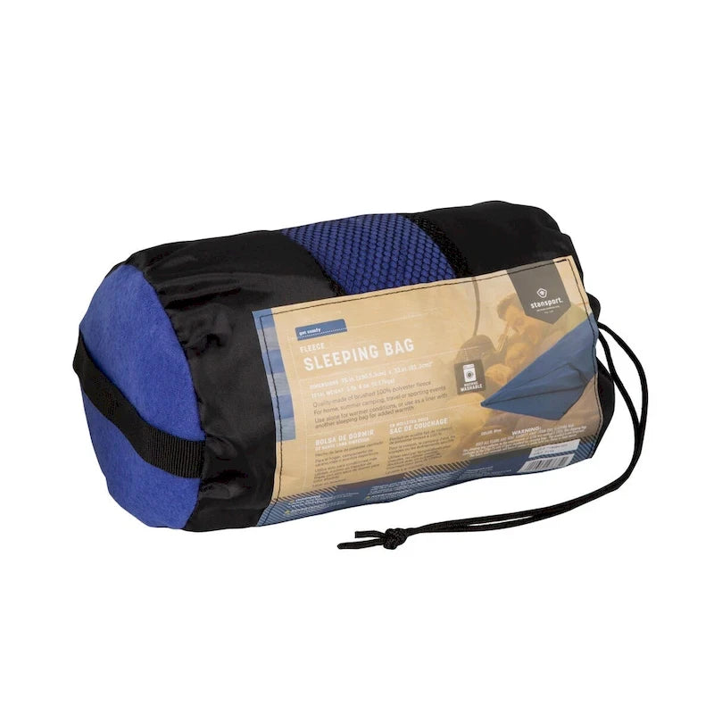Stansport Fleece Sleeping Bag - Blue