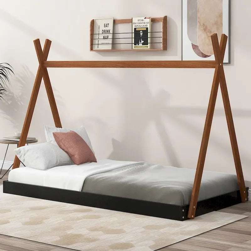 Tent Floor Bed with Triangle Structure