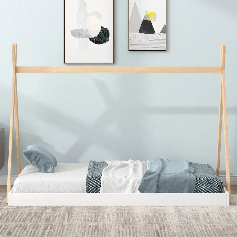 Tent Floor Bed with Triangle Structure