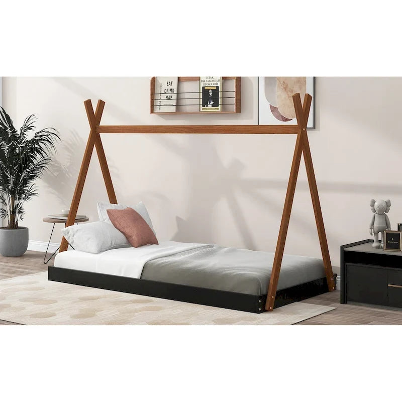Tent Floor Bed with Triangle Structure