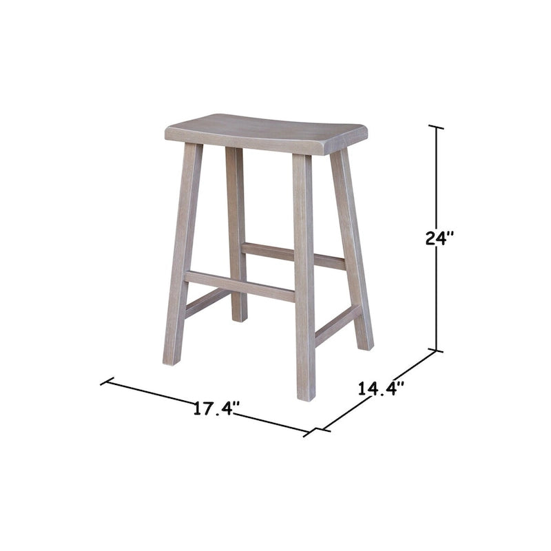 Saddle Seat Counter Height Stool - 24 in. Seat Height