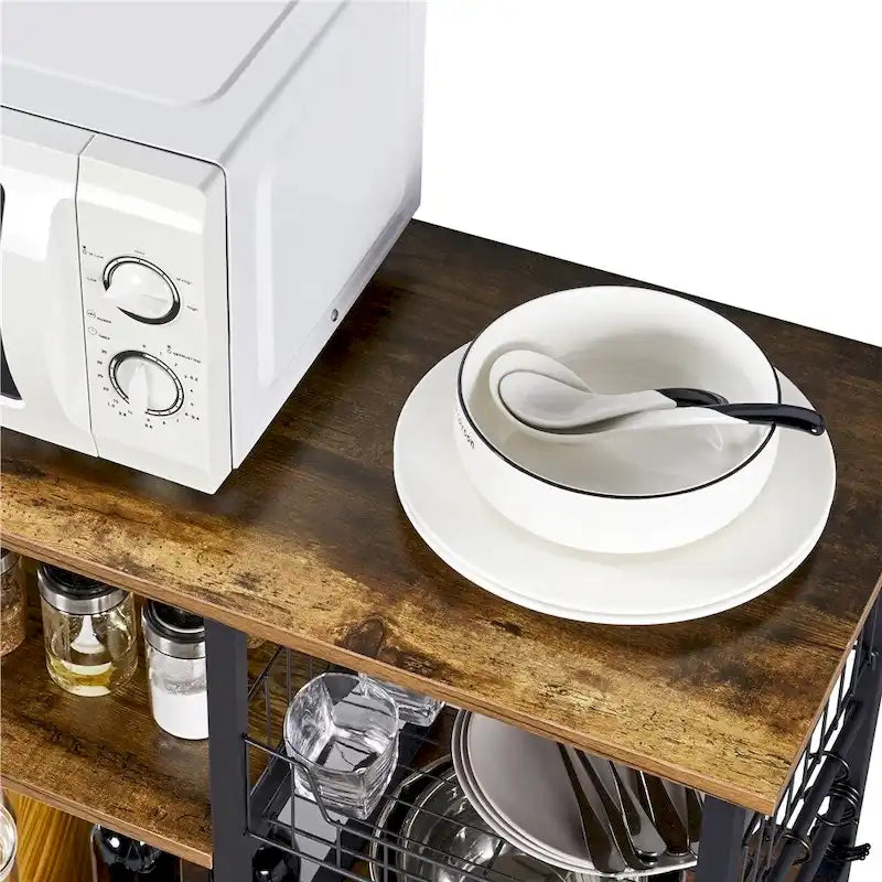 Yaheetech Metal Frame Baker's Rack Kitchen Island Storage Shelf