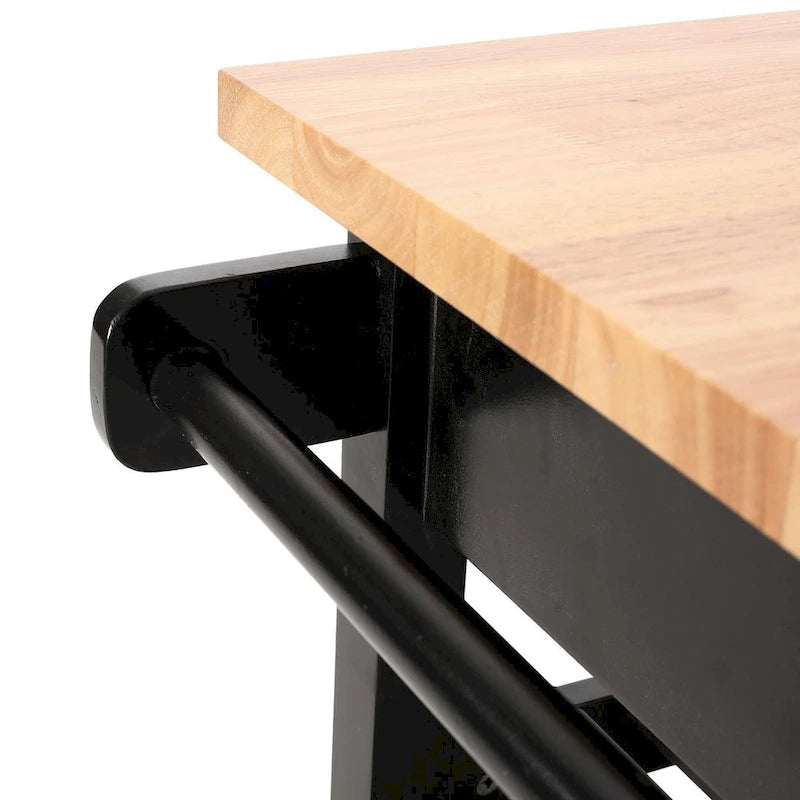 Modern Wooden Kitchen Cart with Wheels Drawer and Cabinet by Christopher Knight Home