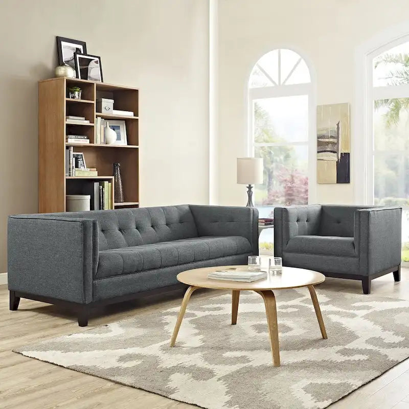 Serve Tufted 2-Piece Living Room Furniture Set