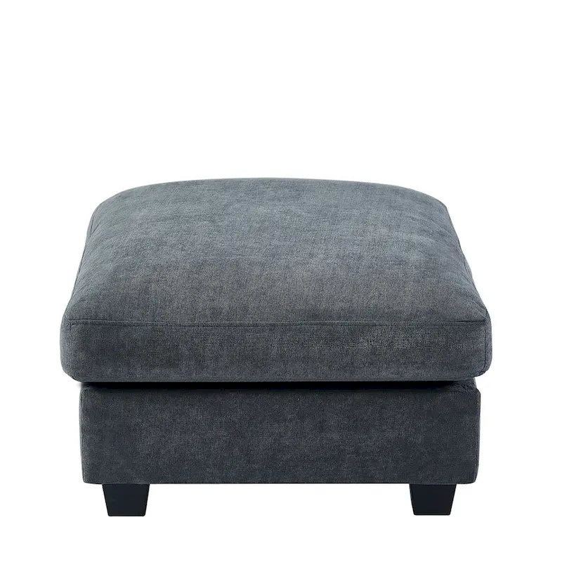 Modern Convertible Large L-shaped Feather Filled Sectional Sofa with Reversible Chaise - 129.9W x 72D x 31.5H