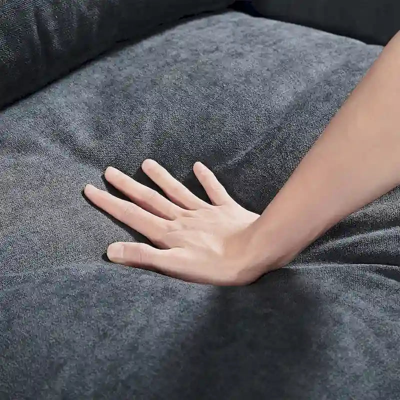 Modern Convertible Large L-shaped Feather Filled Sectional Sofa with Reversible Chaise - 129.9W x 72D x 31.5H