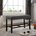 Fabric Counter Height Dining Bench with Nailhead Trim