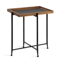 Kate and Laurel Macabe Wood and Iron Accent Table - 19.75x13.5x23.25