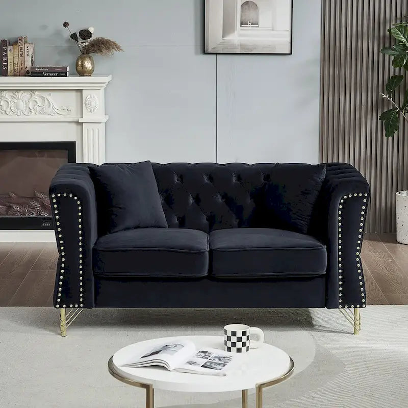 60.2 Chesterfield Velvet Sofa