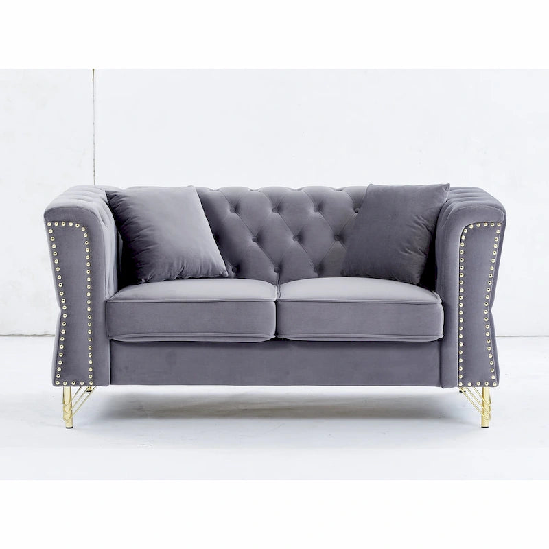 60.2 Chesterfield Velvet Sofa
