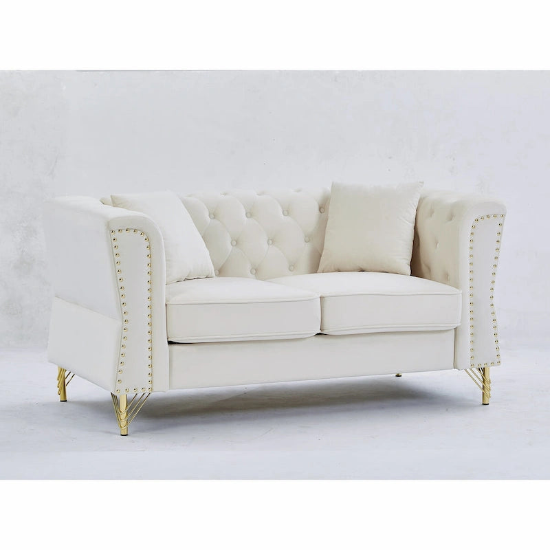 60.2 Chesterfield Velvet Sofa
