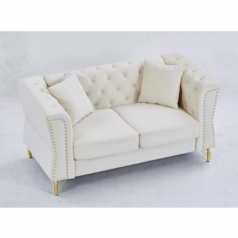 60.2 Chesterfield Velvet Sofa