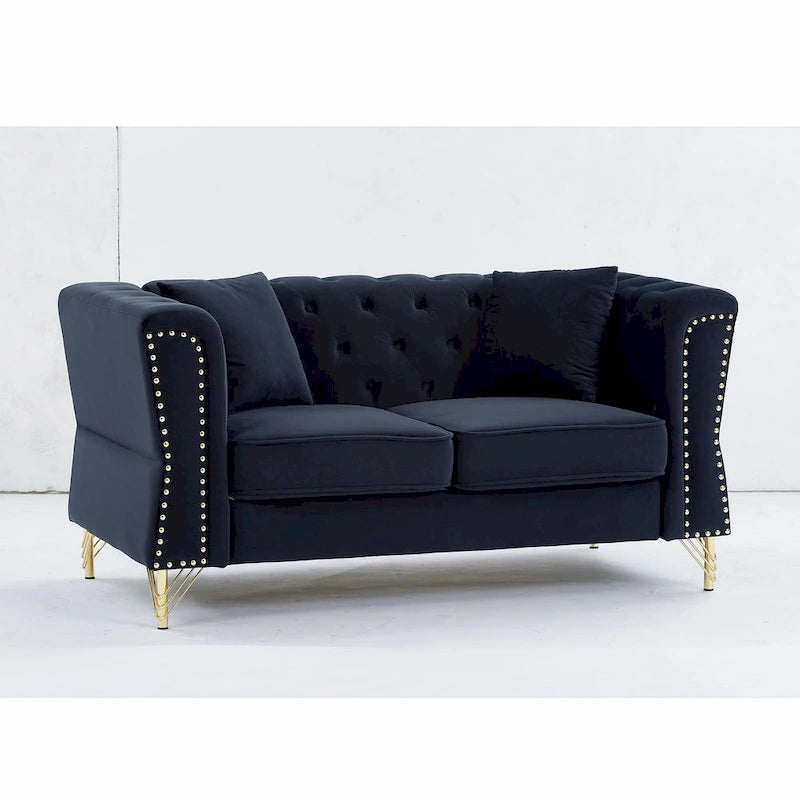 60.2 Chesterfield Velvet Sofa