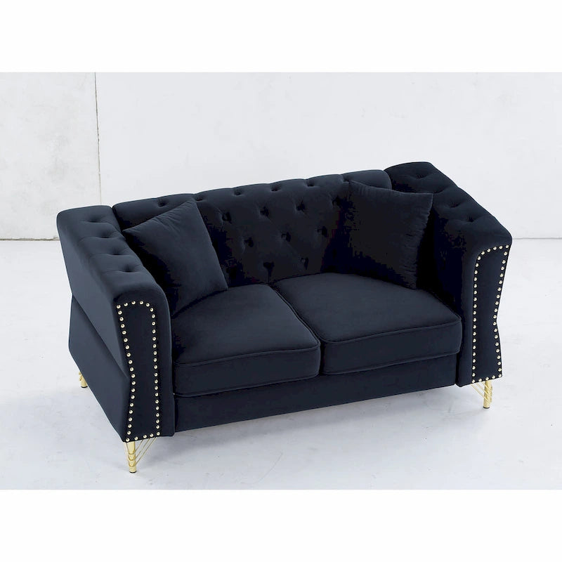 60.2 Chesterfield Velvet Sofa