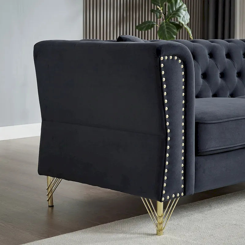 60.2 Chesterfield Velvet Sofa