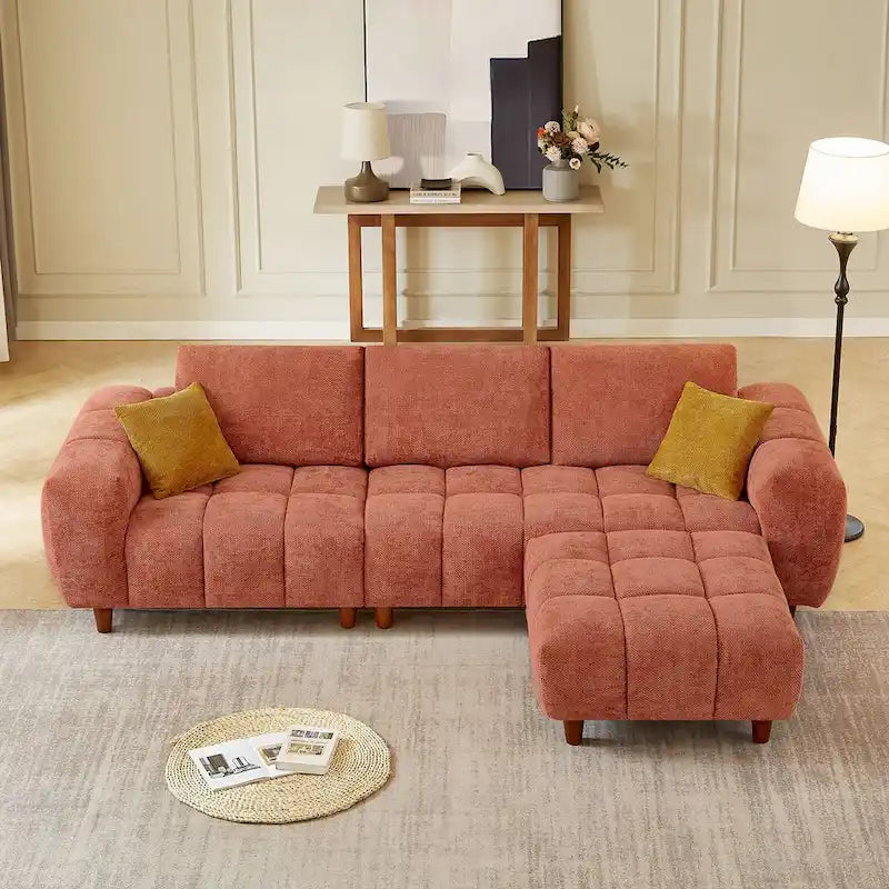 Convertible L Shaped Sectional Sofa Couch for Living Room and Office