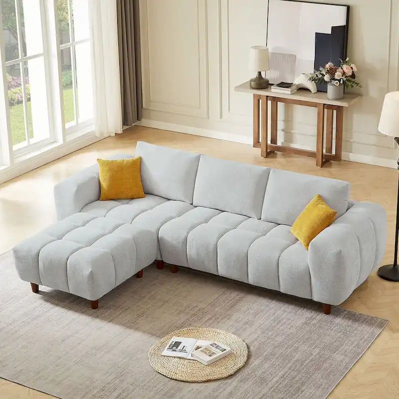 Convertible L Shaped Sectional Sofa Couch for Living Room and Office