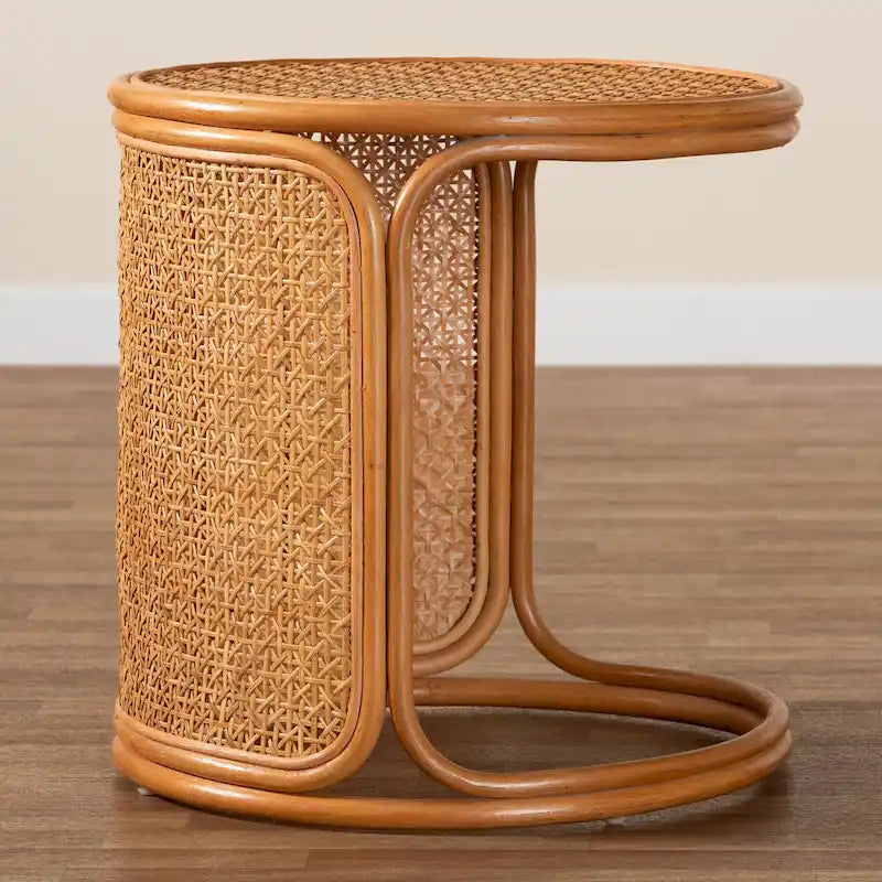 Eldon Bohemian Rattan End Table