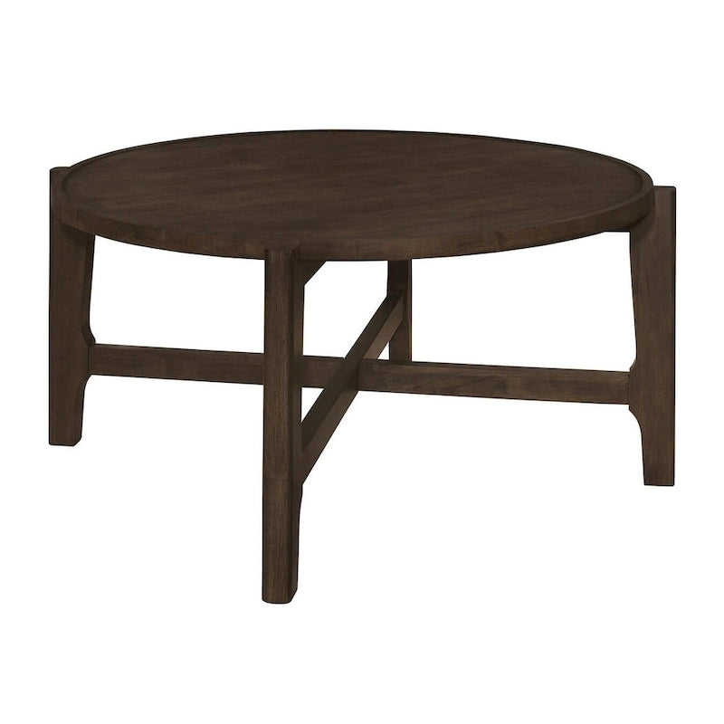 Mavis Dark Brown Round Coffee Table