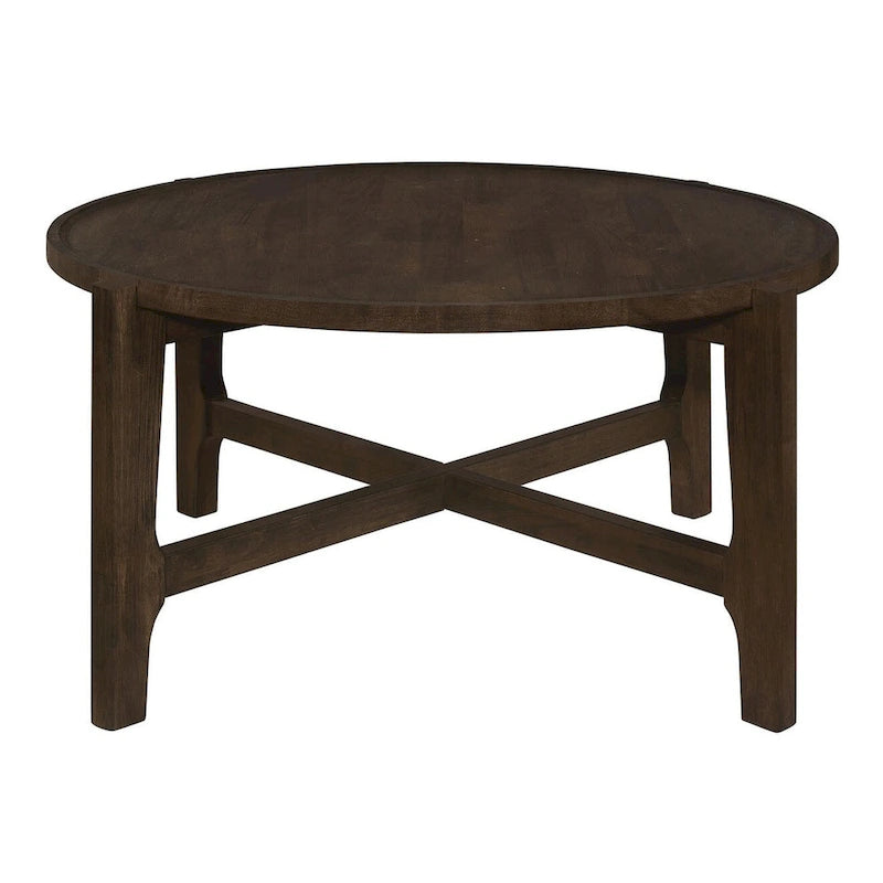 Mavis Dark Brown Round Coffee Table
