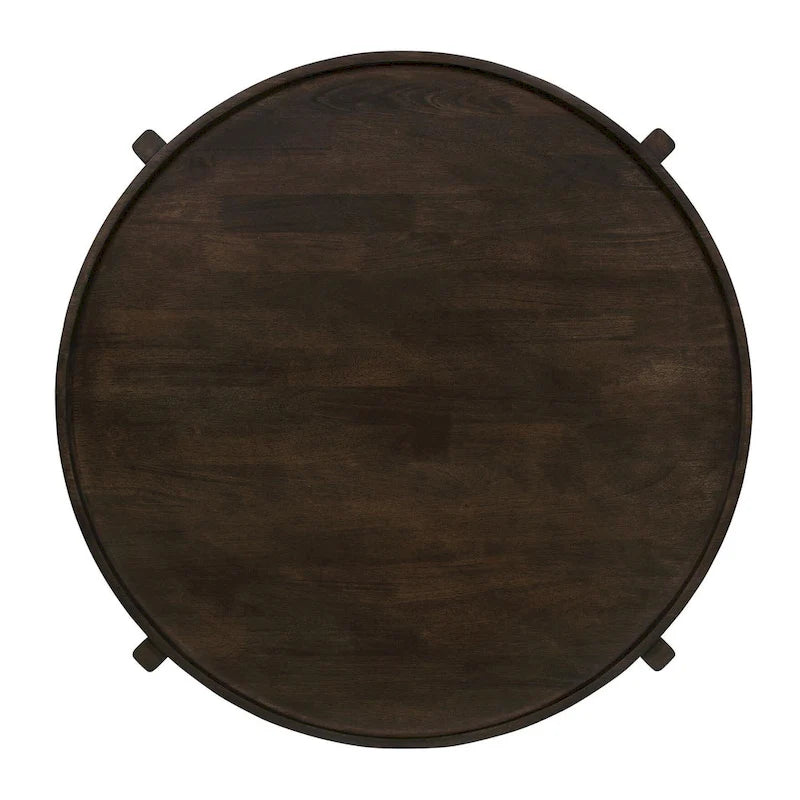Mavis Dark Brown Round Coffee Table
