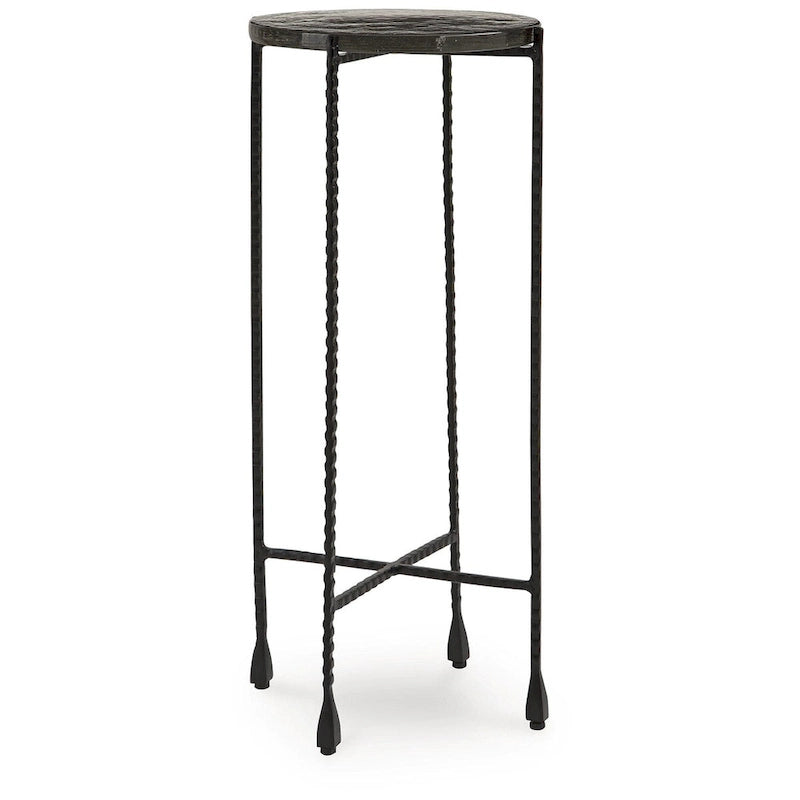 Signature Design by Ashley Newgoren Clear/Black Accent Table - 11W x 11D x 24H