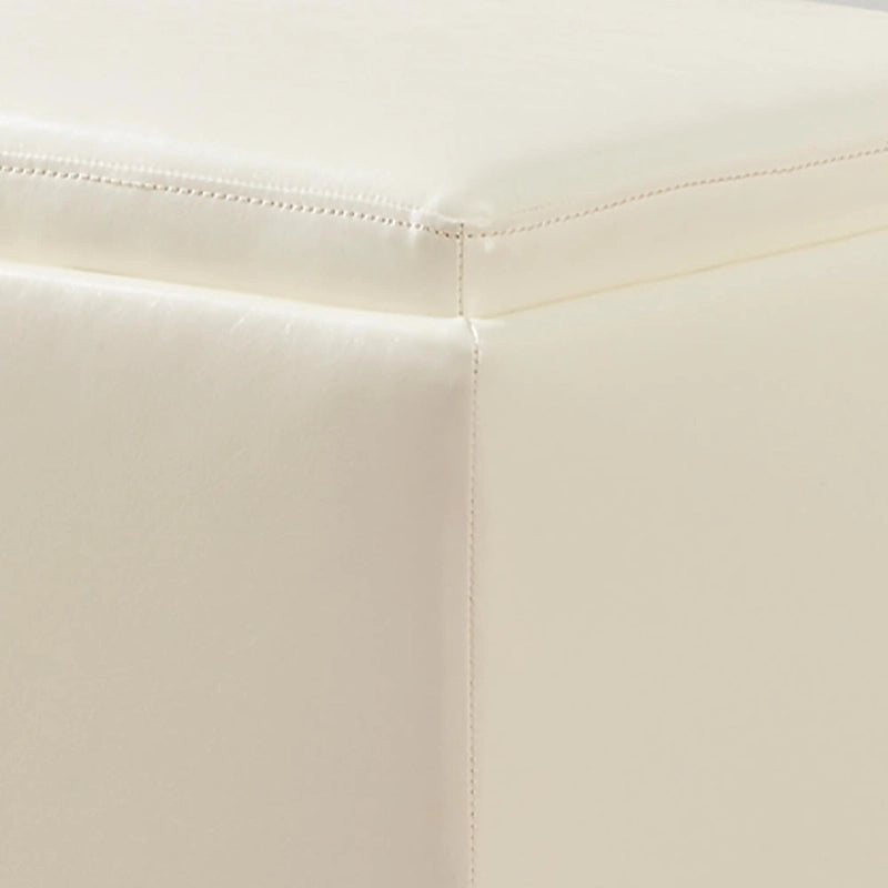 Square Storage Ottoman Set with Footstool and Tray