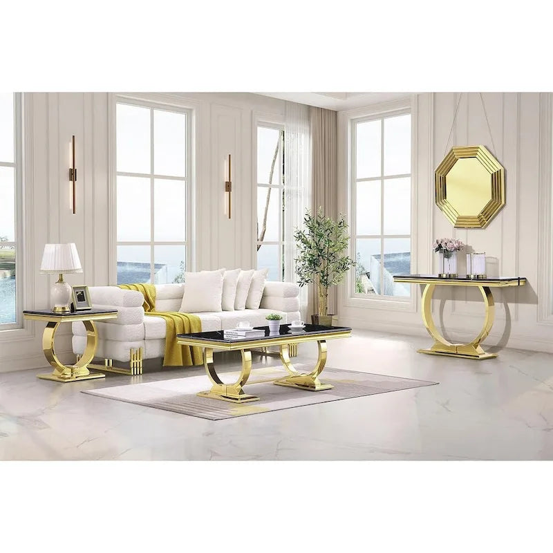 50 inch Rectangle Console Table with Circle Base