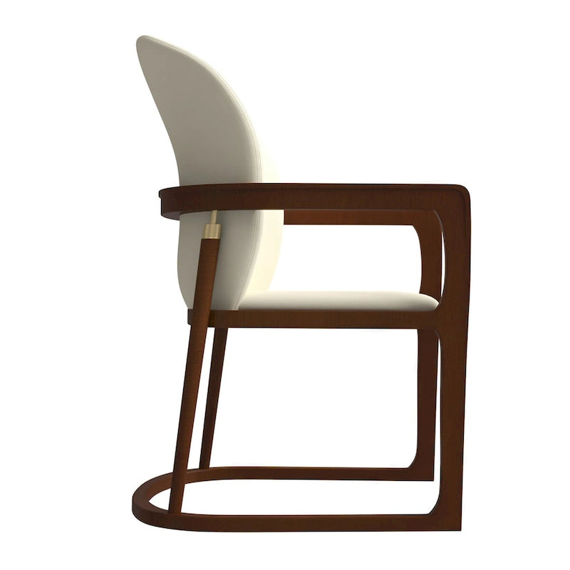 Modern Dining Chair in Upholstered Leather Svelta Series by LeisureMod