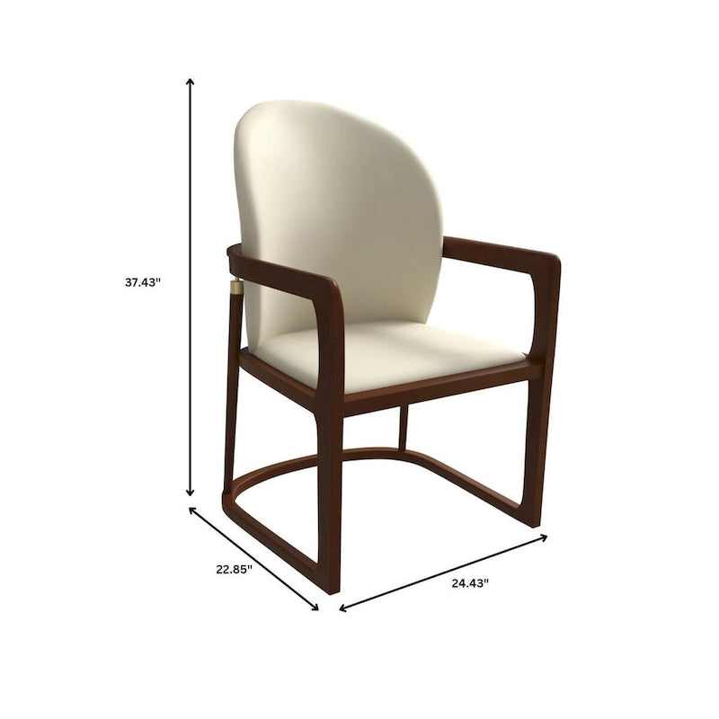 Modern Dining Chair in Upholstered Leather Svelta Series by LeisureMod