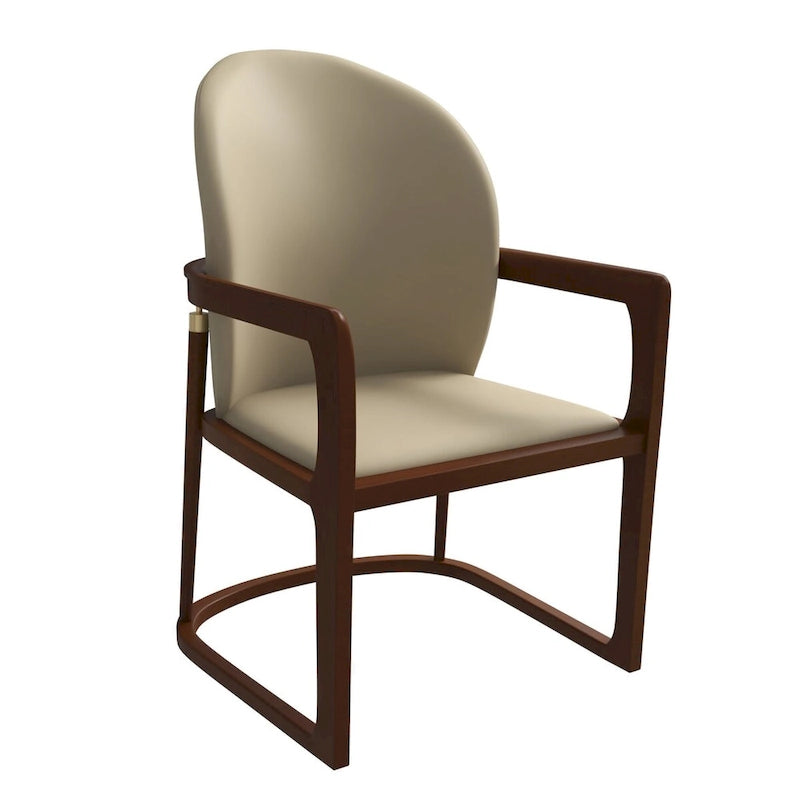 Modern Dining Chair in Upholstered Leather Svelta Series by LeisureMod