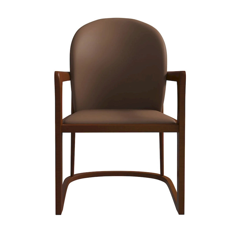 Modern Dining Chair in Upholstered Leather Svelta Series by LeisureMod