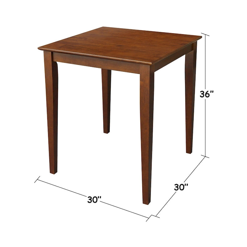 The Gray Barn Cattail Abode Espresso-finished Wood Table with Shaker Legs - Espresso