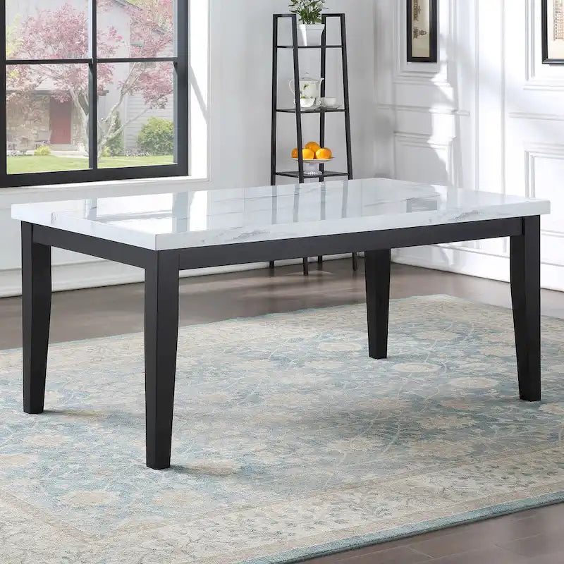 Steve Silver Santeri White and Cherry Dining Set