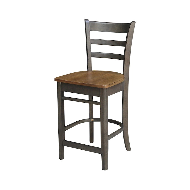 30 in Solid Wood Round Top Counter Height Dining Table with 2 Stools