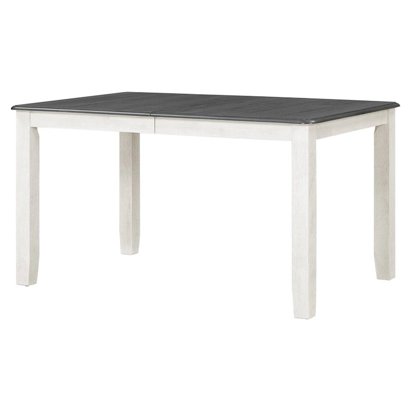 Retro Style 7-Piece Dining Table Set with Extendable Table and 6 Upholstered Chairs