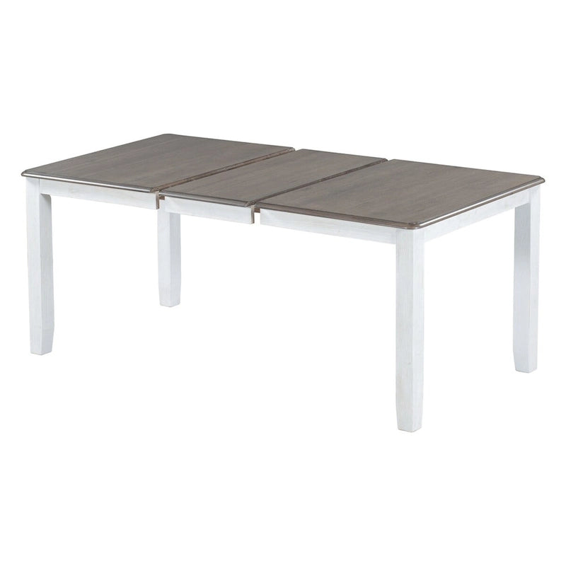 Retro Style 7-Piece Dining Table Set with Extendable Table and 6 Upholstered Chairs