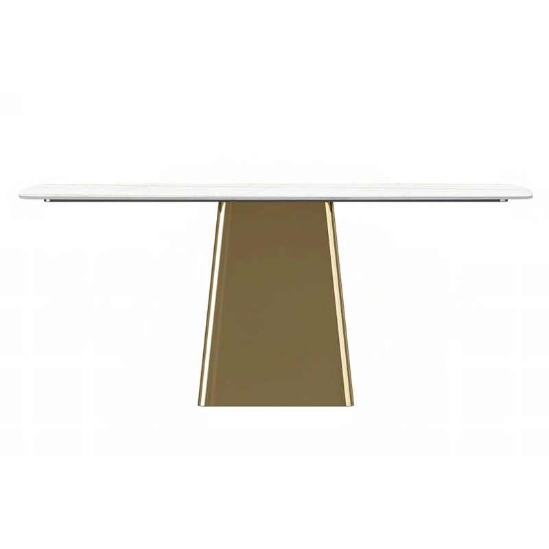 Quinix Rectangular Dining Table with Sintered Stone/Glass Top